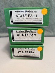 Overland HO Santa Fe Alco PA-1 ABA Set Repowered by EMD