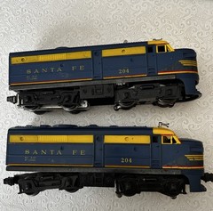 Sante Fe 204 Powered Engine & Dummy Engine Made One Year In 1957 RARE HTF