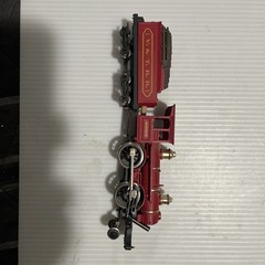 #5703 Bowker V. & T. R. R. Red Model Train Locomotive and Tender. *WORKING*