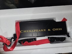 RAILKING MTH CHESAPEAKE AND OHIO STEAM ENGINE AND TENDER, NOS, SEE TEST VIDEO