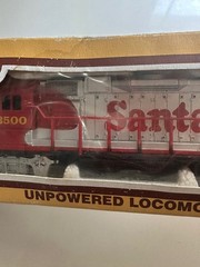 Vintage Life-Like Santa Fe UNPOWERED Locomotive HO Scale Unused