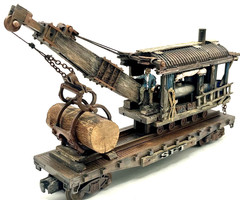 O gauge Custom, Handmade, Logging Crane.