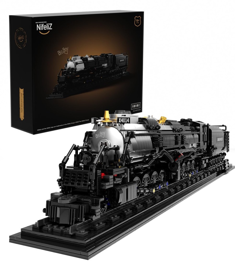 Nifeliz Big Boy Locomotive, Articulated Steam Locomotive Small, Black