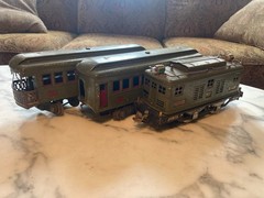 1920s Prewar Lionel 8E Train Engine with 337 Pullman 338 Observation Train Cars