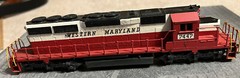 Vintage HO Road Switcher #7447 Western Maryland Train SD40 EMD P12f Athearn