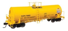 100068 Walthers HO 40′ Trinity 14,000-Gallon Molten Sulfur Tank Car TCPX #70097