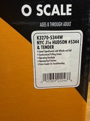 K-LINE K3270 NYC HUDSON STEAM LOCOMOTIVE 5344W AND 5344 TENDER O GAUGE