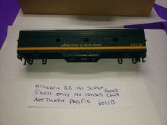 SHELL ONLY F7B Athearn HO Scale Northern Pacific 6011B Diesel With Box