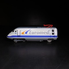 N23.372 Euromed Electric Train Model Locomotive Running On Railway Spain