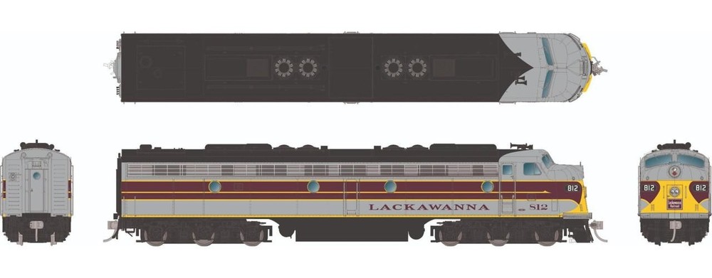 Rapido ~ HO Scale ~ EMD E8A ~ Lackawanna DL&W #812 ~ DC Version ~ 28077