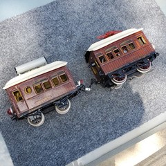 Early Marklin Electric 1 Gauge Trolley Engine and Trailor, #889 On Both, Rare