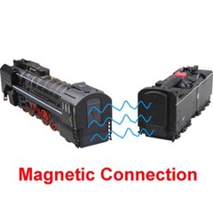 HO Scale 1/87 Diecast Train Locomotive & Carriage Pull Back with Sound Light