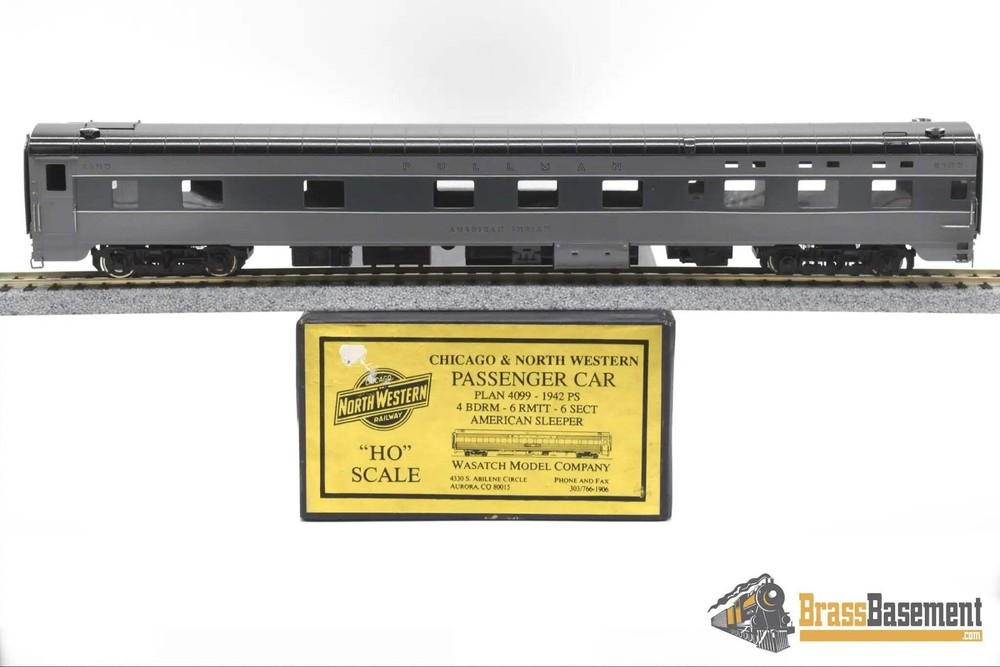 HO Brass – Wasatch Model Co. Chicago & Northwestern Pullman ‘American Indian’ 4-