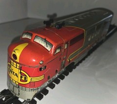 Marx 21 Santa Fe Tin Diesel Dummy A Unit