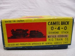 Diamond Stack Mother Hubbard Camel Back Locomotive and Tender 0-4-0 HO Scale