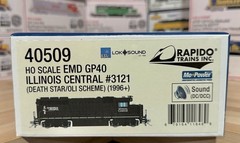 HO Scale Rapido EMD GP40 Illinois Central #3121 DC/DCC/Sound/NIB