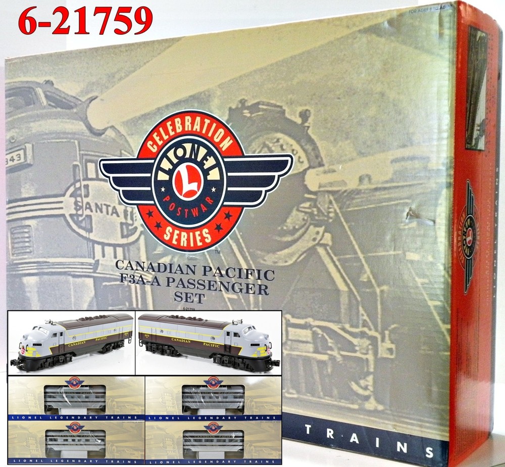 Lionel 6-21759 Canadian Pacific F3 A-A Passenger Set Postwar Celebration 1999