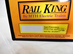 MTH Railking SanFrancisco PCC Electric Street Car with Protosounds One-Never run