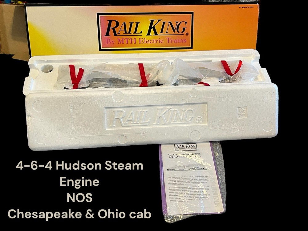 Rail king By MTH 4-6-4 Hudson Steam Engine Chesapeake & Ohio #491 3-Rail NOS