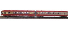 JOUEF 8626-5489 X 4737 + XR 8734 Red/Beige Livery, Red Roof, SNCF Logo