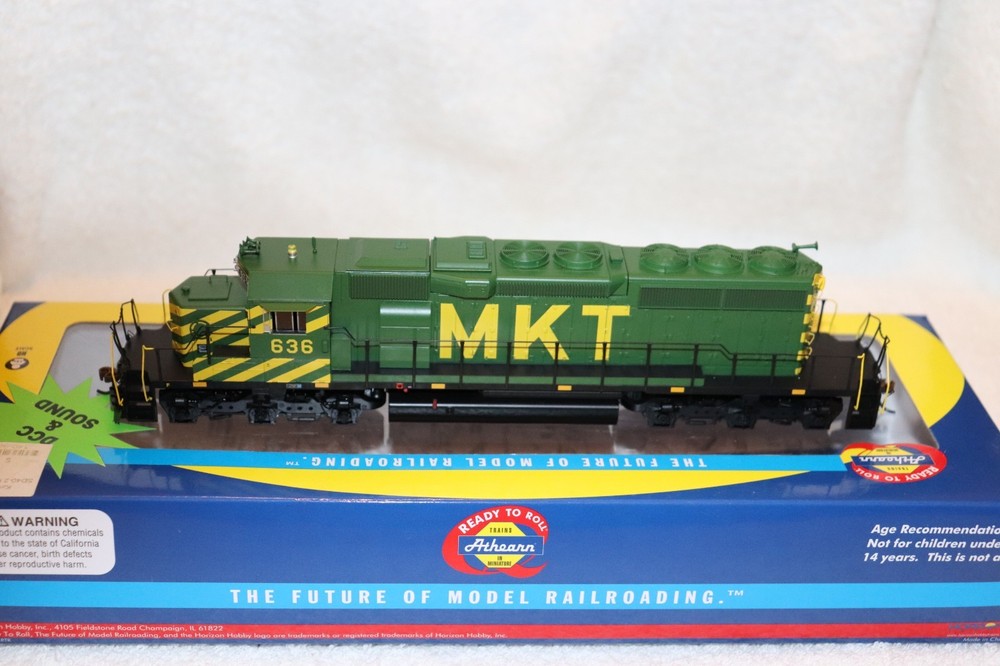 HO Athearn Ath98386 MKT Katy SD40-2 #636 Factory installed DCC & Sound NIB RTR