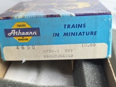 Athearn 4650 HO Scale GP38-2 Diesel Locomotive Undecorated Dummy Train NOS (I)