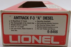 Lionel 6-8466 O Gauge Amtrak F3 A Powered Diesel Locomotive EX/Box