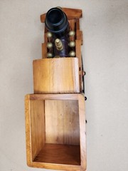 Vintage Wooden Train Candy Holder Handmade 10.5” x 3 1/4” Brown Color