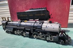 Vintage O-Gauge Brass 1200 Norfolk And Western Steam Locomotive & Tender RARE!!