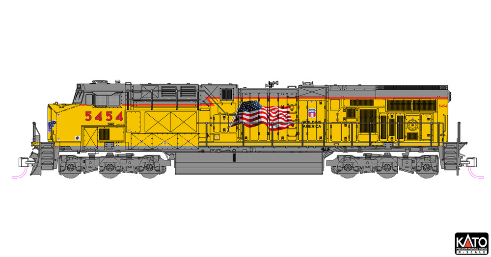 Kato 176-8966 N GE ES44AC Union Pacific Locomotive #5454 DCC Ready