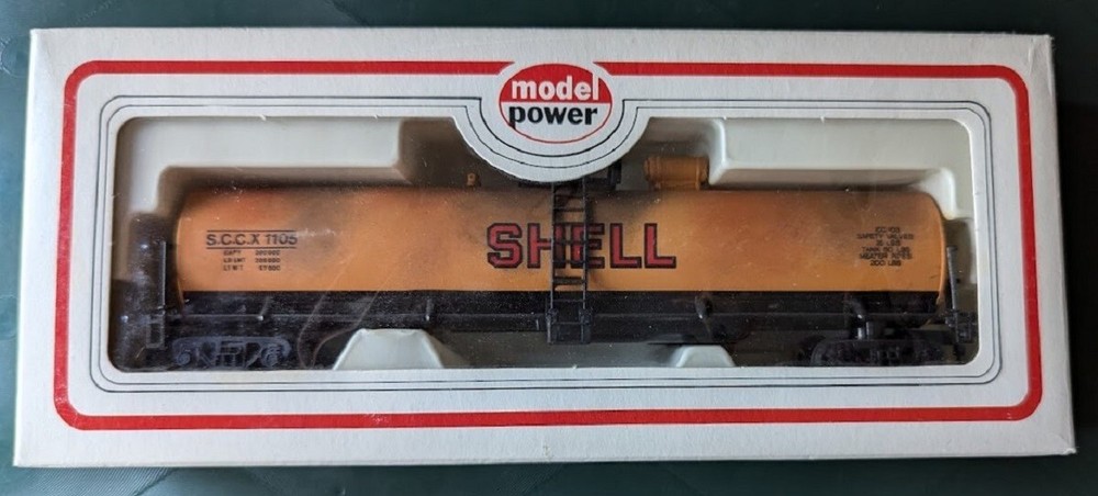 Model Power 50′ Tank Car 9083 Shell HO Scale Original Box, PARTS ONLY UNTESTED