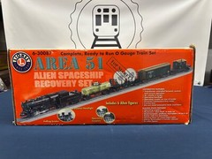 Lionel Area 51 Alien Spaceship Recovery 0-8-0 Steam Ready To Run Set 6-30087