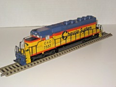 KATO 37-017 HO Scale Chessie System EMD SD40 Diesel Engine C&O #7557