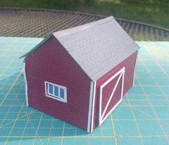 O SCALE Micro Scale Models Tractor Shed &Tool Shed & Outhouse (3) Assembled