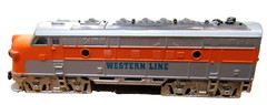 Classic Loco Powerful Pull Back~Western Lines Diesel Engine Train~1620 Toysmith
