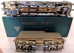 L@@K! *RARE PFM TOBY BRASS FRISCO 4-8-2 STEAM LOCO HO *RUNS G@@D *SUPER NICE!