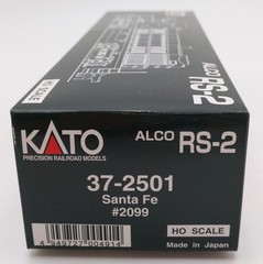 Kato 37-2501 HO Santa Fe Alco RS-2 Diesel Locomotive #2099 w/DCC LN/Box