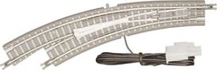 Rokuhan R057 Z Gauge Curved Remote turnout (Left) + R195mm 30 deg Trimmed Track