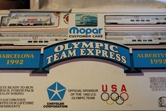 HO Scale BCG Chrysler, 1992 Olympic Team Express Train Set Diesel & 3 Passenger