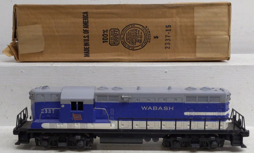 Lionel 2337 Vintage O Wabash GP-7 Powered Diesel Locomotive/Box