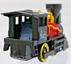 Steam Engine Strong Pull Back 6″ Die Cast & Plastic Stack Black & Red Cow Catch