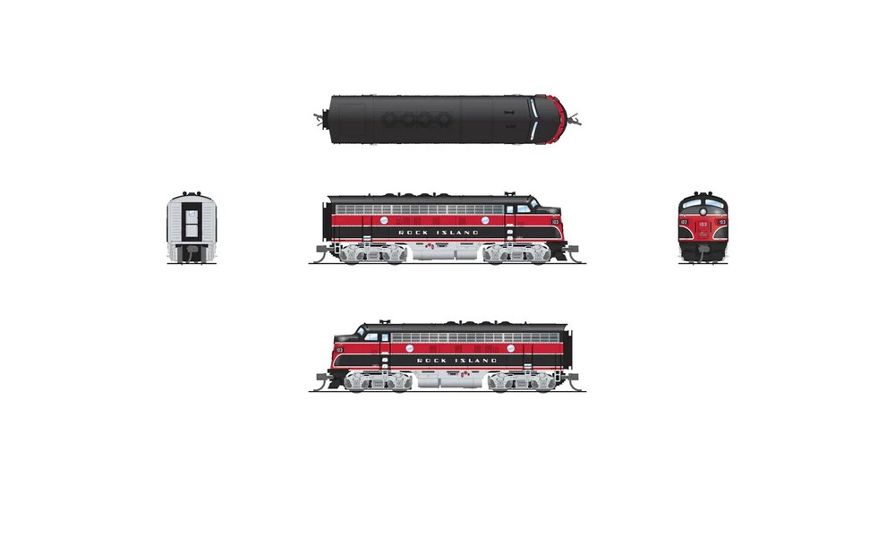 BROADWAY LTD N GAUGE EMD F7A DC/DCC READY NON SOUND STEALTH CRIP #103 PN 9078