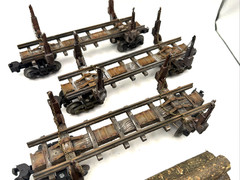 O gauge Custom Designed & Painted, Skeleton Cars with logs . Price Per Car