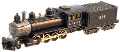 N MDC Roundhouse 8007 AT&SF 2-8-0 & Tender #679 (Tested) Rapido couplers