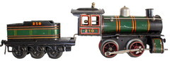 Extremely Rare Early Version of Bing 0-gauge Continental Clockwork Train Set