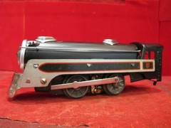 clean Marx O Gauge Tin Plate 0-4-0 Steam Locomotive Black Red Tested Runs great