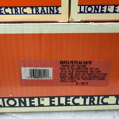 Lionel 6-18117 Santa Fe Blue F-3 ABBA Diesels O Gauge Used Conventional RS #200