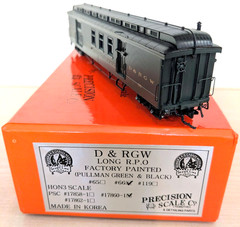 *PSC PRECISION SCALE HOn3 BRASS D&RGW LONG RPO #66 *HIGHLY-DETAILED *SUPER NICE!