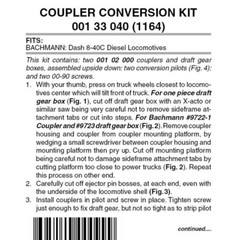 Micro Trains ~ N Scale ~ Pilot Locomotive Coupler Conversion Kits ~ 00133040