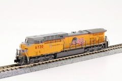 Kato 176-7040-DCC N UP “Flag” AC4400CW Diesel Locomotive w/DCC #6730